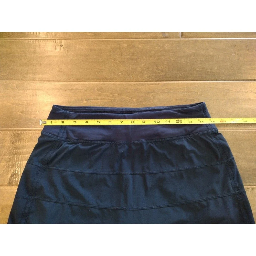 LULULEMON Women's EEUC navy blue Pace Rival tennis Skirt Skort - size 6 rare